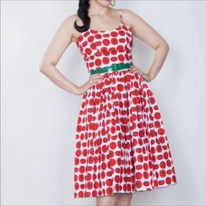 Bernie dexter tomato print dress